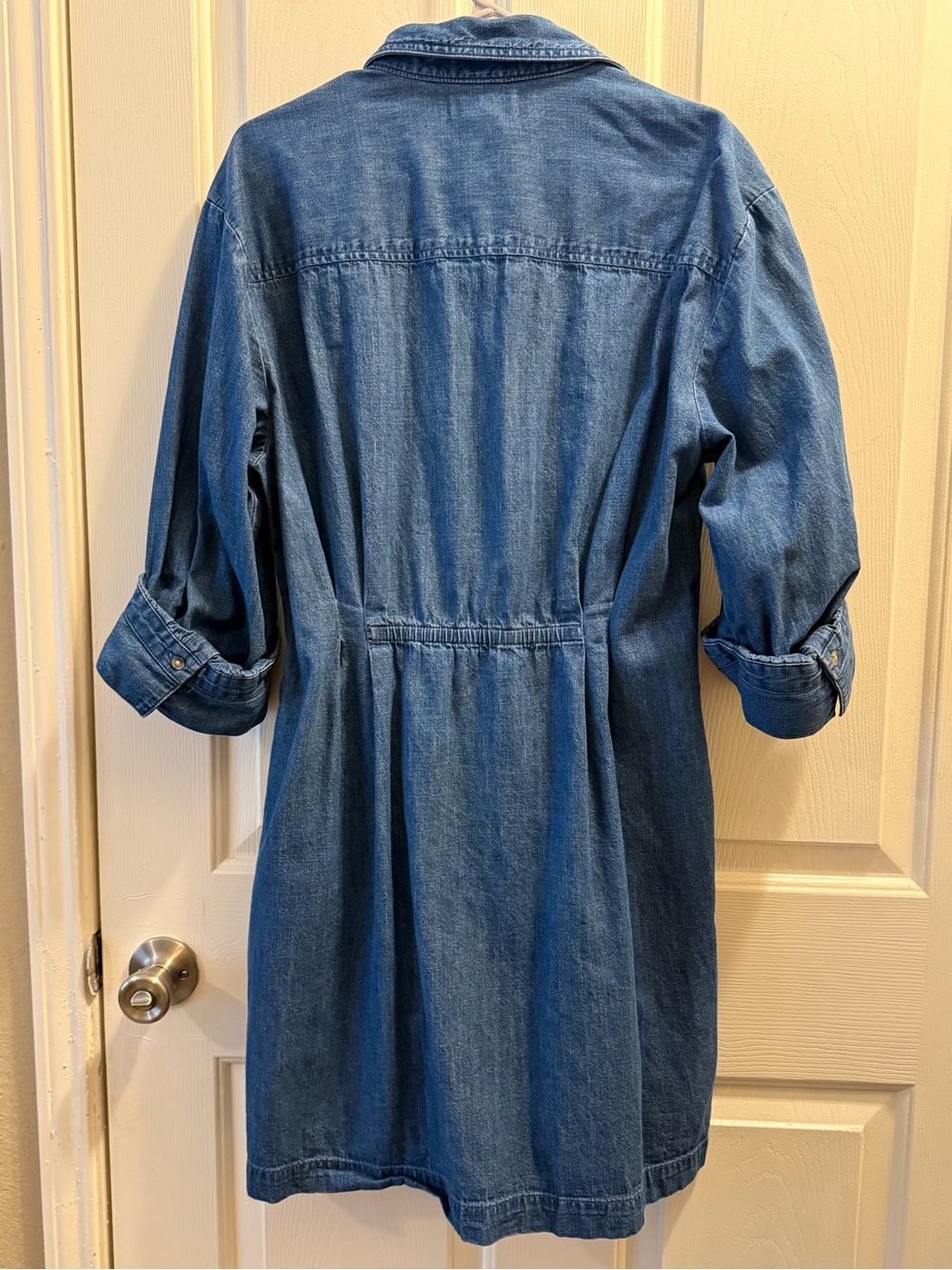 Madewell Denim Pleated Mini Shirtdress - Picture 2 of 3